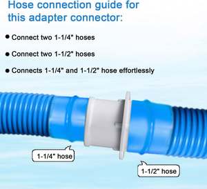 2ชิ้นตัวหนีบสายยางสแตนเลส1-1/4 "หรือ1-1/2" ข้อต่อท่ออะแดปเตอร์สำหรับสระว่ายน้ำเครื่องดูดฝุ่น - Product Image 6