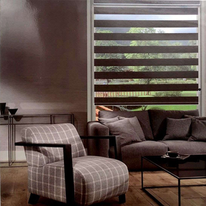 Persiana enrollable Smooth-Pull EX08 Super Zebra, cortina resistente a los rayos UV para escaparates, control de luz día/noche - Product Image 1