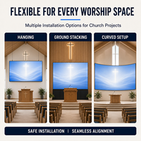 Pantalla LED para Iglesia P4.81, Pantalla LED de Alquiler para Interiores de 500x1000mm, Video Wall para Escenarios, 3840Hz, para Conciertos, Bodas y Eventos, Fabricante