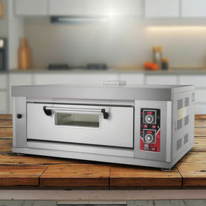 Oven Dek Gas Komersial Satu Tingkat 2 Loyang untuk Peralatan Mesin Roti Toko Roti - Product Image 1