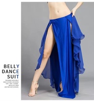 Robes de Danse Orientale Blanches à Fente Haute, Jupes Longues et Costumes de Scène Sexys