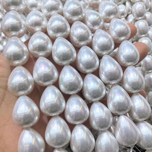 Perles en vrac imitation coquille blanche en forme de goutte d'eau 13x16mm pour la fabrication de bijoux DIY, marque <span class=keywords><strong>JADEAR</strong></span> - Product Image 1