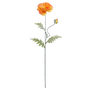 Venta al por mayor <span class=keywords><strong>2</strong></span> cabezas de tela de seda artificiales amapolas rojas flores para la celebración del festival - Product Image 6