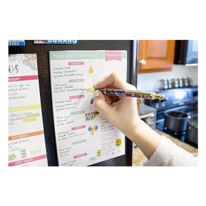 Planejadores diários de refeição semanal myway, planejador magnético de menu semanal com lista de refeições de cercadinho perfurado