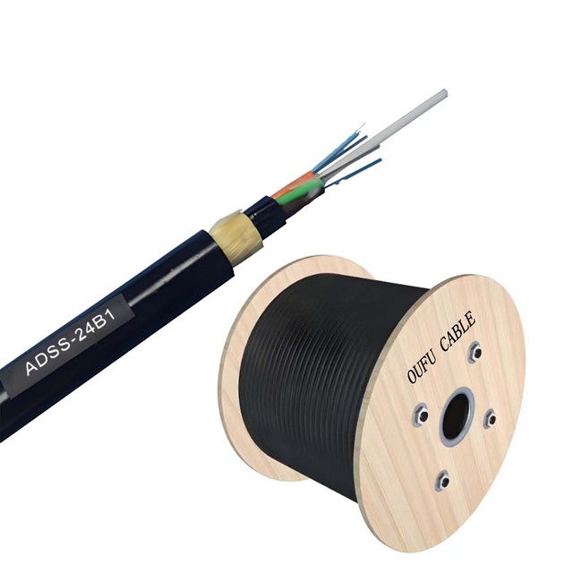 OEM/ODM 24 Core Fiber Optic Cable Self Supporting Single Mode ADSS Fiber Optic Cable for Outdoor Aerial Fiber Optic Cable