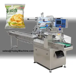 Horizontal Flow Pillow Bag Wrapping Machine For Chocolate Food Hard Candy Energy Bar