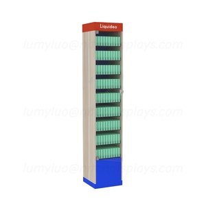 Présentoir autoportant en bois avec éclairage LED pour paquets de cigarettes, vitrine de sol pour produits de tabac en magasin de fumeurs - Product Image 2