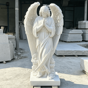 Statue de la Pietà en marbre grandeur nature personnalisée, sculptée à la main en pierre naturelle, sculpture de la Vierge Marie pour chapelle religieuse et monument commémoratif - Product Image 6