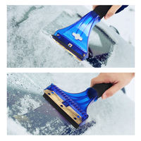 Grattoir à glace multi-usage avec lame en laiton pour enlever la glace des vitres de voiture, du pare-brise et du congélateur domestique