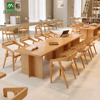 Tables et chaises de bibliothèque en bois massif pour salles de lecture, salles d'autodidactisme, librairies et zones de réception - Durables et écologiques