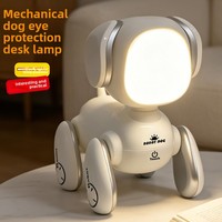 Lampe de bureau transfrontalière la plus vendue, en forme de chien robot mignon, avec réglage de la luminosité sur trois niveaux, nouveau design élégant inspiré des dessins animés