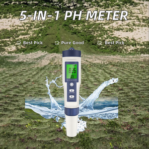 पोर्टेबल <span class=keywords><strong>5</strong></span> इन <span class=keywords><strong>1</strong></span> डिजिटल पेन प्रकार <span class=keywords><strong>ph</strong></span> मीटर अनुकूलन योग्य ओएम पानी की गुणवत्ता परीक्षक के साथ तापमान orp h2 के साथ - Product Image 2