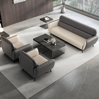 Ensemble de canapés de direction en cuir de luxe, style moderne, pour bureau présidentiel, mobilier commercial pour bureau ou chambre à coucher, Foshan
