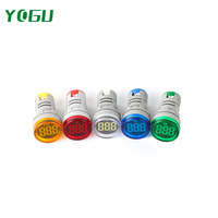 Voltmeter Digital YOGU Indikator Volt 20-500V Mini Layar LED 22mm Pengukur Tegangan dengan Harga Pabrik