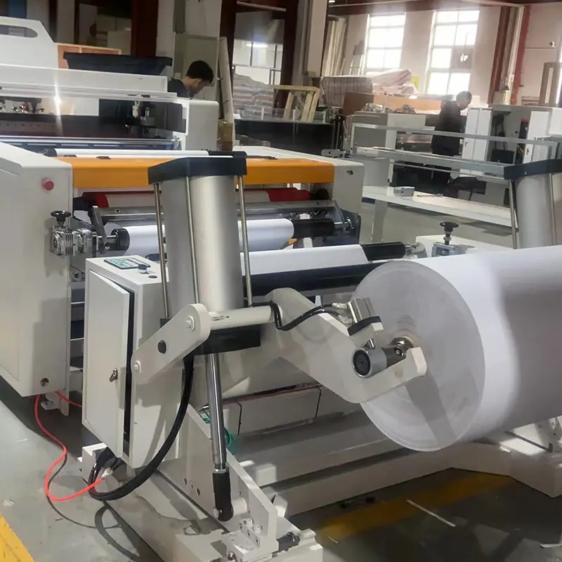 Precio de fábrica, cortador de papel automático, tamaño A5, A4, A3, papel de cuatro marcos, rollo a hoja, máquina de corte y embalaje