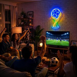 Soccer cup Letreros Neon LED dimmable USB powered ambient <b>light</b> store <b>window</b> decoration <b>light</b> street indicator <b>light</b> Customized - Product Image 4