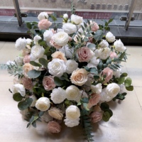 DKB Décoration de mariage haut de gamme, centre de table floral, boule de fleurs artificielles personnalisée, fleurs en soie en gros