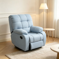 Fauteuil inclinable manuel de style européen en tissu, fauteuil inclinable individuel pour salon, chambre à coucher, mobilier de maison