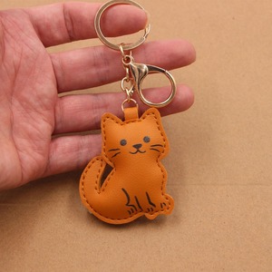 Custom Logo Little Sea Lion,cat,Animal Sea Lion, <b>Cute</b> Little CrabLeather Stereoscopic Car Keychain Pendant Luggage Accessories - Product Image 2