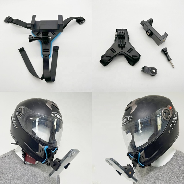 Motorcycle Helmet Chin Mount Kit for Action Camera and Smartphone with PP Material and Logo Option