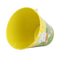 Seau rond en métal Linye, boîte cadeau en étain gaufré pour bonbons, avec carte suspendue, pots de fleurs, souvenir pour enfants, décoration de fête de baptême