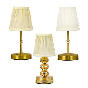 Lampe de table LED sans fil personnalisable de luxe avec commande tactile, abat-jour en tissu rechargeable pour restaurant - Product Image 4