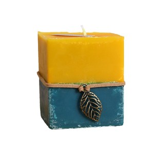 Retro Layered <b>Square</b> Soy Wax <b>Candle</b> Natural Hand Poured Living Room Tabletop Vintage Home Fragrance Ornament - Product Image 5