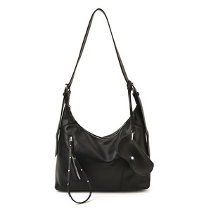 Sac bandoulière grande capacité pour femme avec chaînes, doublure en feutre, fermeture éclair, nouveau style printemps 2026 pour les trajets quotidiens, sac à l'épaule simple - Product Image 6