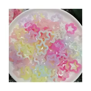 500g thạch màu acrylic Sao Hoa hạt kẹo màu kết hợp nhựa pastel lỏng Hạt cô gái vòng đeo tay để làm đồ trang sức vòng cổ