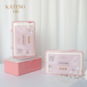 Lingettes démaquillantes en coton pour le visage, carrées, élastiques, douces, économiseuses d'eau, vente en gros d'usine - Product Image 1