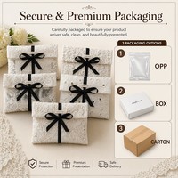 Pochette cosmétique en dentelle avec logo personnalisé, pochette à rabat avec ruban pour emballage de bijoux, cadeau, sac de mariage, vente en gros