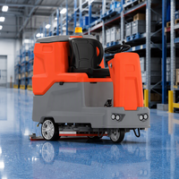 Mesin Pencuci Lantai R-X1000 Ride-On 1000Mm 9000Sqm/Jam Baterai 48V untuk Pencucian dan Pembersihan Lantai Gudang dan Mal