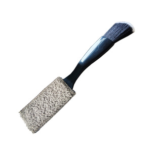 Cepillo de limpieza doble para coche Emi, gris, ABS, coral, lana de nailon, para eliminar el polvo de las ranuras de las rejillas de ventilación interiores - Product Image 5