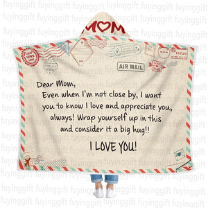 Manta usable con capucha <span class=keywords><strong>para</strong></span> <span class=keywords><strong>mi</strong></span> mamá Carta Correo aéreo Manta con capucha <span class=keywords><strong>de</strong></span> lana Mejor Día <span class=keywords><strong>DE</strong></span> LA <span class=keywords><strong>MADRE</strong></span> Regalos <span class=keywords><strong>de</strong></span> <span class=keywords><strong>cumpleaños</strong></span> <span class=keywords><strong>de</strong></span> Navidad <span class=keywords><strong>para</strong></span> mamá - Product Image 1