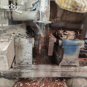 Colonnes en marbre rouge BVLGARI de luxe GOLDTOP, piliers architecturaux classiques pour grande entrée, villa, cuisine, imperméables et durables - Product Image 1