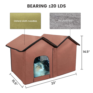 Lujo Interior Exterior plegable aislado impermeable calentado gato casa Cama mascota casa mascotas casas muebles - Product Image 5