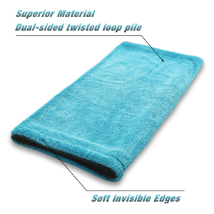 ผ้าขนหนูไมโครไฟเบอ<span class=keywords><strong>ร์</strong></span>แบบห่วงสองด้านสำหรับเช็ดรถ1200GSM เช็ดรถแห้งเร็วและแห้งเร็วรายละเอียด VK-DTL01 Vkey Carcare - Product Image 4