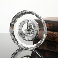 Horloge créative en cristal Honor of Crystal, décoration de bureau, cadeau d'entreprise, souvenir, artisanat, horloge en cristal