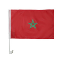 Drapeau de voiture personnalisé avec logo, Turquie, Maroc, drapeau national turc pour voiture, promotionnel, vente en gros