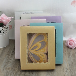 Inviti di Nozze Eleganti Gialli con Motivo a Spirale e Farfalla, Vendita all'Ingrosso - Product Image 3