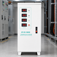 Stabilisateur de tension triphasé à protection complète 15 kVA 380 V, régulateur automatique pour la sécurité des charges électroniques