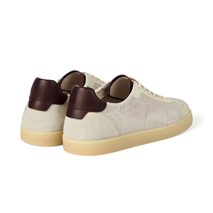 Herren Retro Casual Sneakers Cremeweiß Dunkelbraun Patchwork Flache Gummisohle Schnürung Low-Top <span class=keywords><strong>Mode</strong></span>-Wanderschuhe Zapatillas OEM - Product Image 3