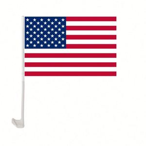 Sublimation Printing 12x18 Inches Custom United States American US Car <b>Flags</b> Window Clip Double Sided 30x45 cm USA Car <b>Flag</b> - Product Image 6