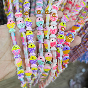 Cuentas de Cristal Pintadas a Mano con Forma de Pez, Cuentas de Cristal con Puntos, Cuentas de Amistad, Suministros de Joyería al por Mayor, <span class=keywords><strong>Holan</strong></span> HP0030 - Product Image 2