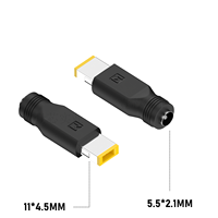DC5521 femelle à jaune carré mâle convertisseur adaptateur de prise pour équipement de haut-parleur Audio pour appareil photo d'ordinateur portable intelligent