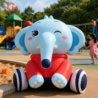Éléphant publicitaire gonflable géant pour événement promotionnel commercial, éléphant gonflable de dessin animé