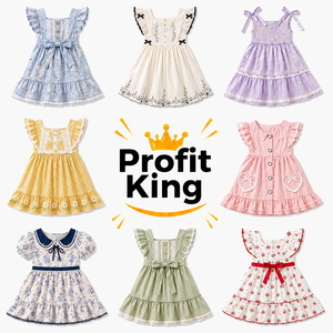 Vestido de Verano para Niñas con Volantes, Estilo Adorable, Mezcla Aleatoria de Estilos, Entrega Directa - Product Image 1