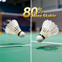 Volant de badminton d'entraînement en plumes de canard de qualité compétition, volant de badminton de tournoi haut de gamme, fibre de Taïwan, prix usine BWF, vente en gros