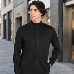 Veste d'hiver légère pour homme, résistante à l'eau, avec fermeture éclair, col montant, logo personnalisé, pour usage quotidien, vente en gros - Product Image 3