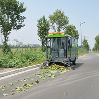 Camion balayeuse électrique autopropulsé haute pression pour sols et routes avec batterie 48V pour usage industriel